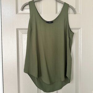 J.Crew Olive Green Sheer Tank Top – Size 2 (Like New)